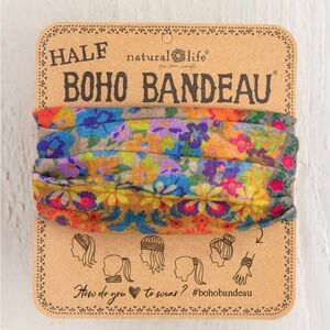 Half Boho Bandeau Headboard - Folk Flower patchwork 📌PRICE FIRM📌